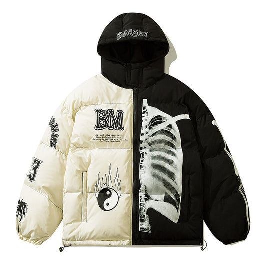 Harajuku Style Cotton Hooded Jacket for Men & Women