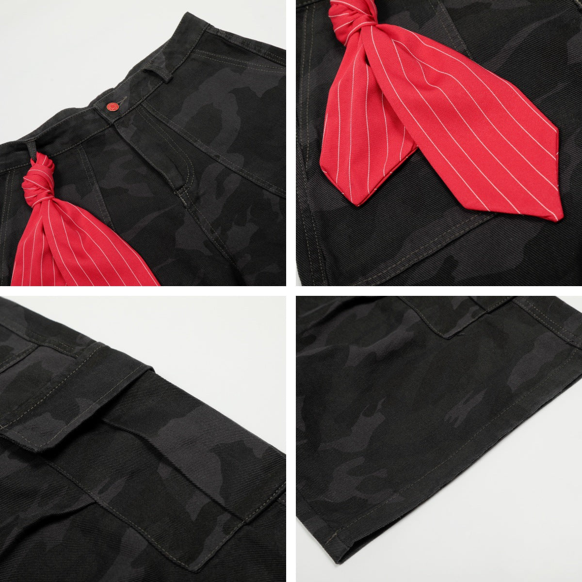 Camouflage Multi-Pocket Capri Pants - Unisex