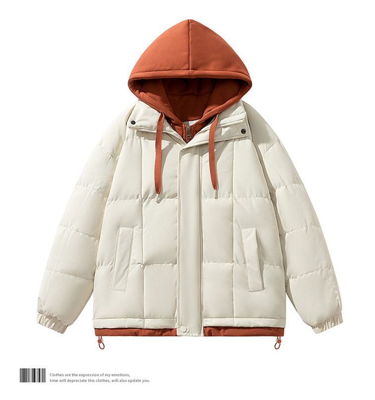 Unisex Playful Two-Piece Cotton Jacket - Winter Casual Wear