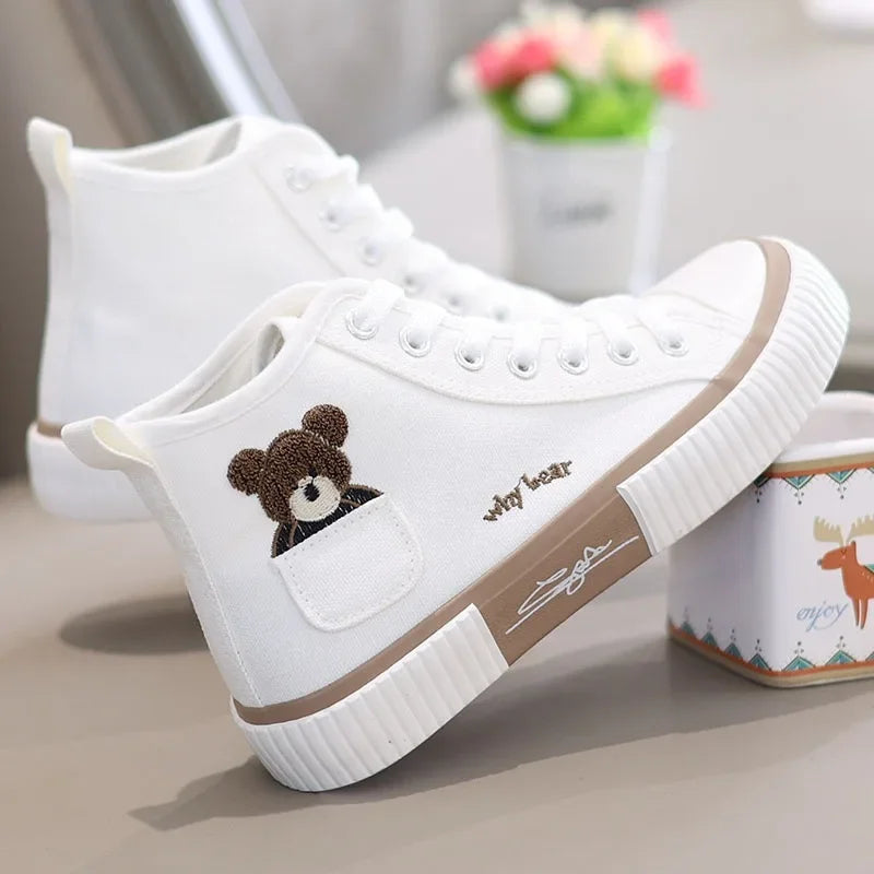 Cute Canvas High Top Sneakers for Women