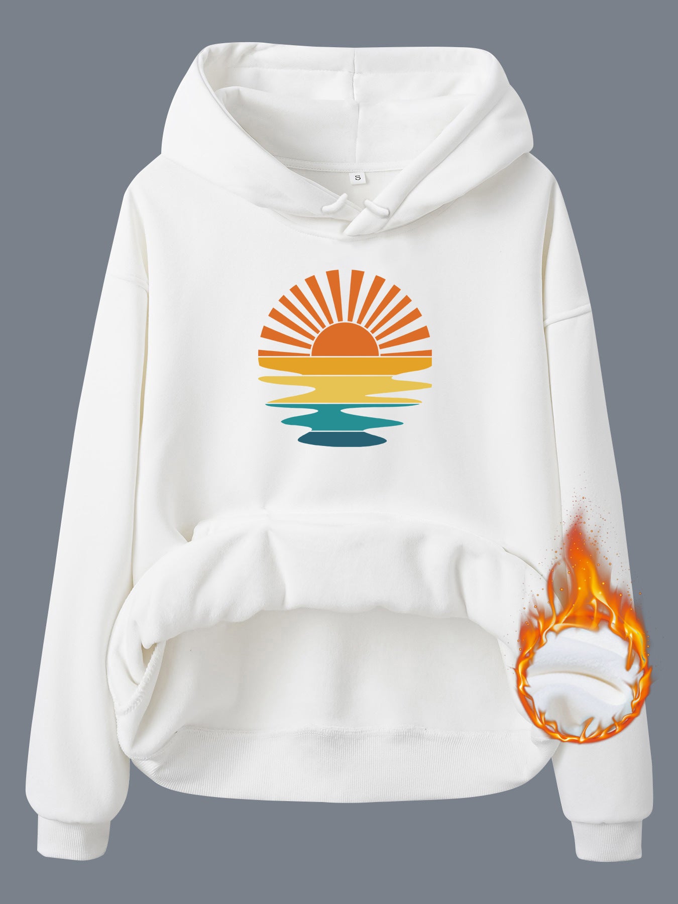 Sunrise Printed Hooded Sweatshirt