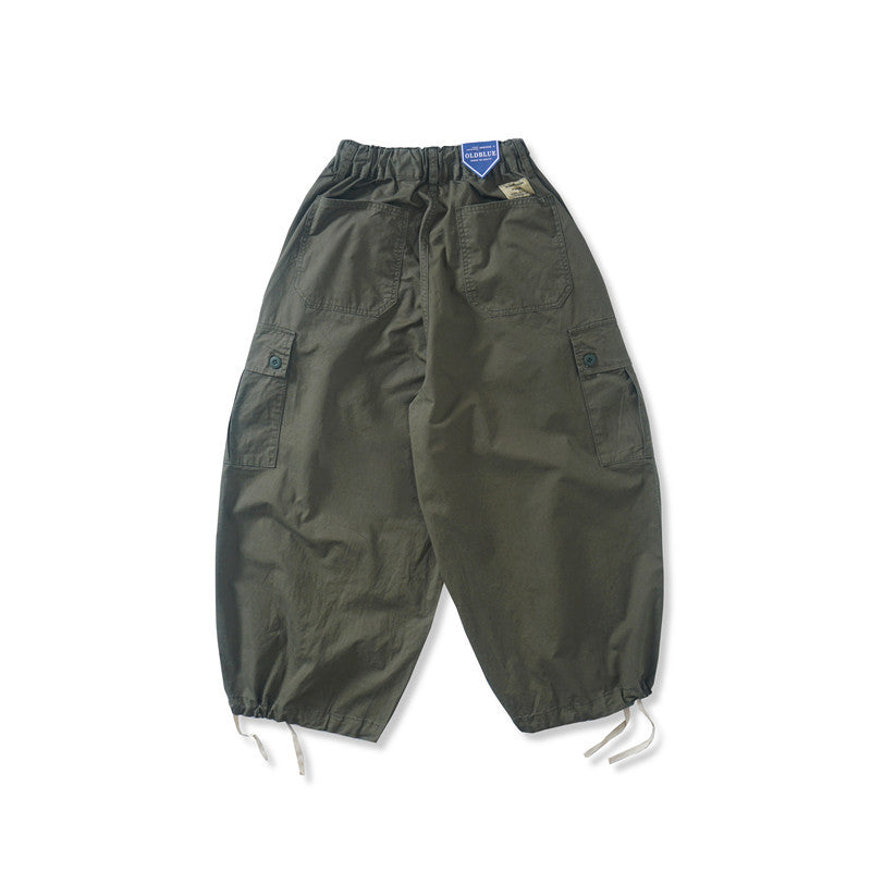 Men's Loose Cuffed Harem Pants - Street Style & Multi-Pockets