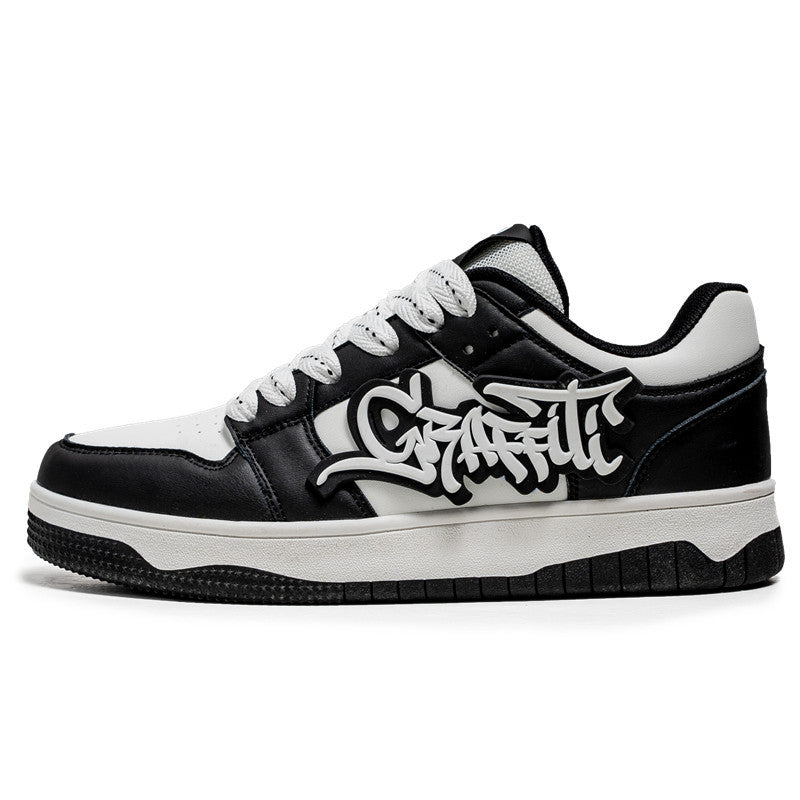Harajuku Style Color Blocked Casual Board Shoes for Men