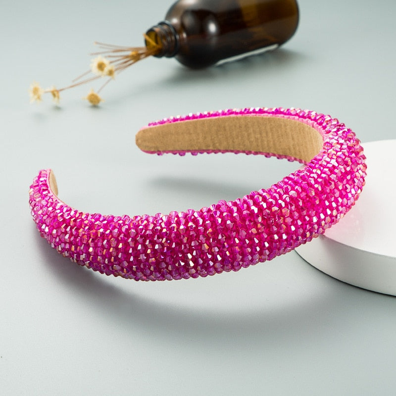 Red Thin Sponge Pearl Headband