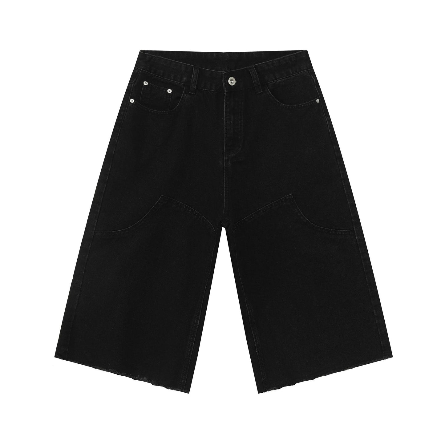 Harajuku Style Loose Wide-Leg Seven-Quarter Jeans