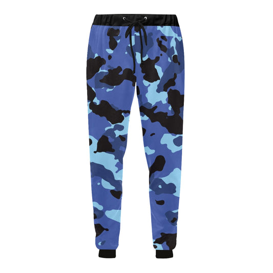 Blue Camo Joggers - Casual Baggy Slacks