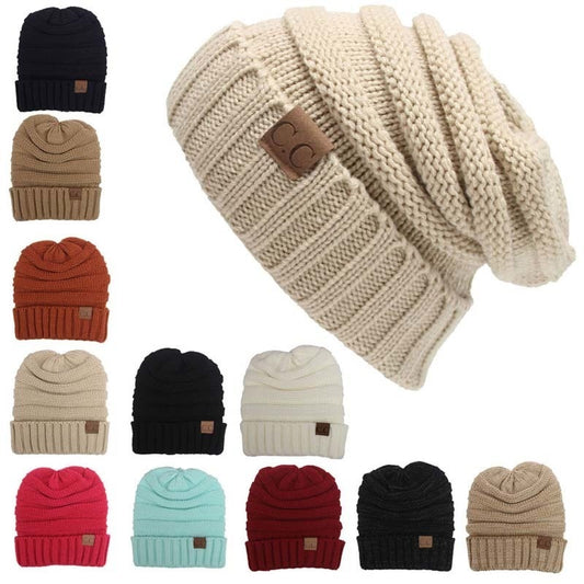 Harajuku Style Knitted Beanie - Unisex Warm Cap