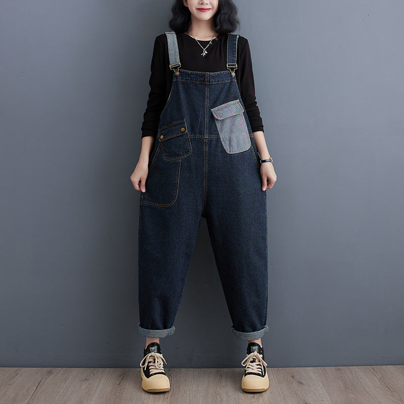 Cowboy Cropped Overalls for Women