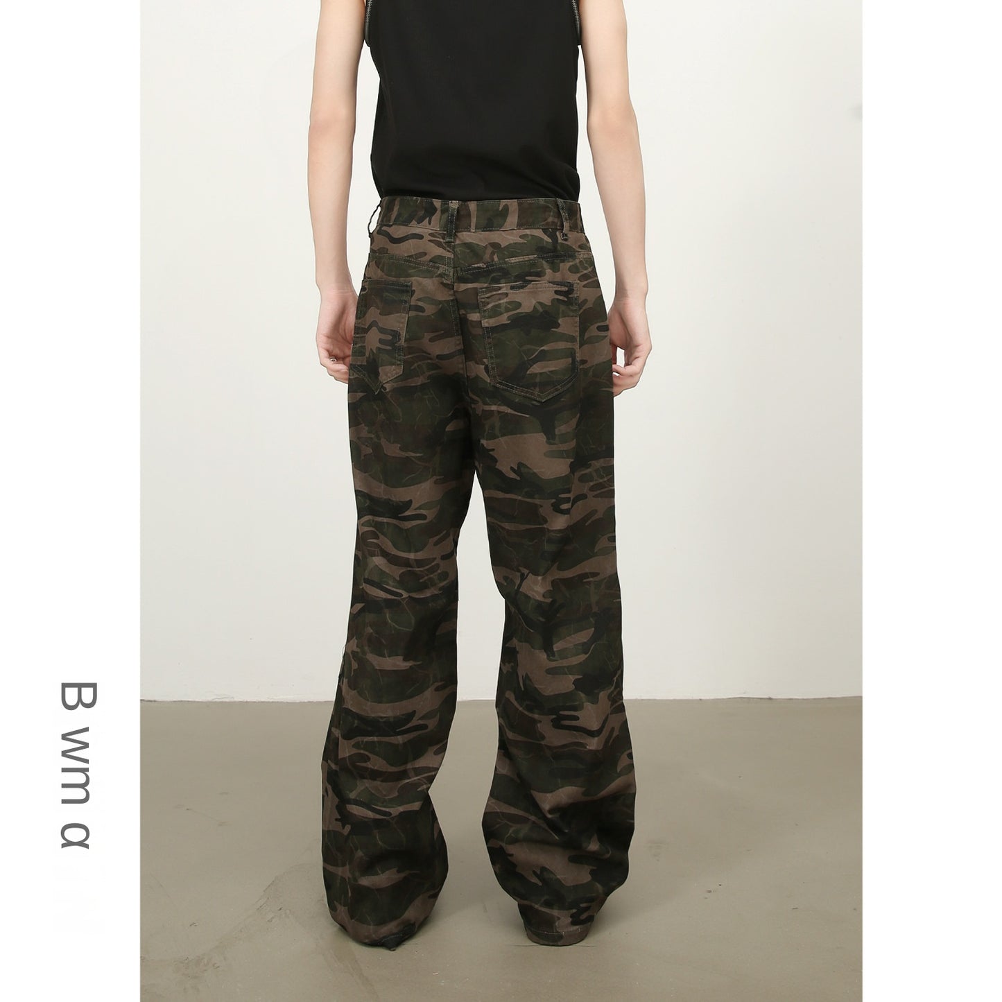 Harajuku Style American Retro Camouflage Work Pants