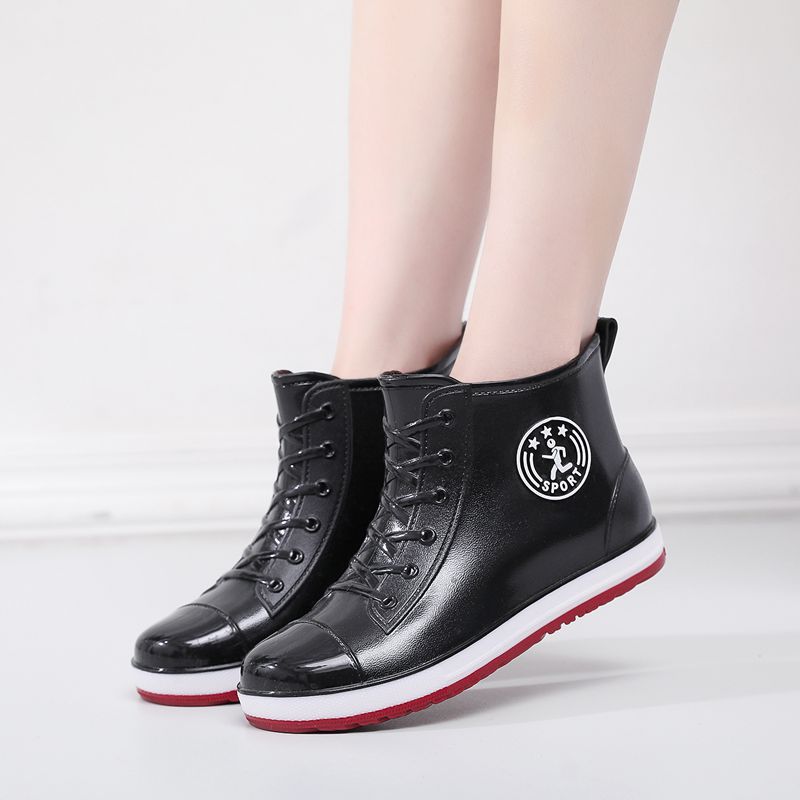 Harajuku Style Waterproof Short Tube Rain Boots for Women