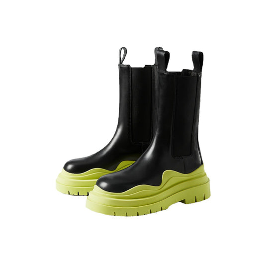 Women’s Chunky Heel Mid Calf Chelsea Boots