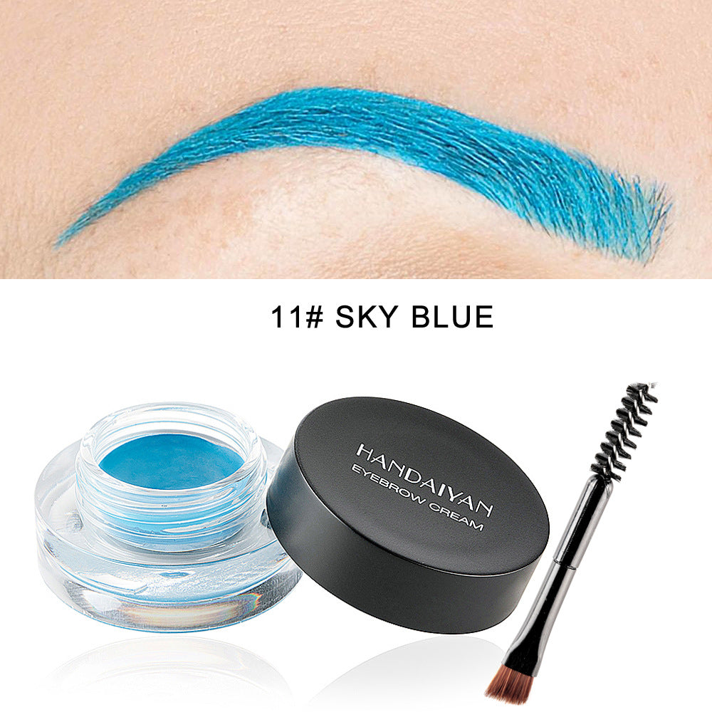 12-Color Waterproof Eyebrow Dye Cream - Harajuku Style