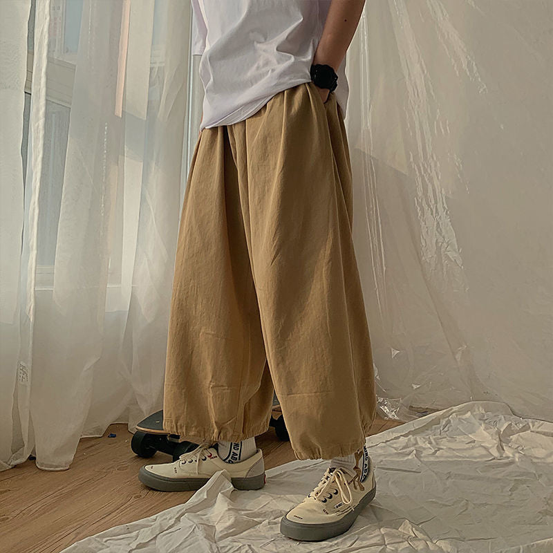 Men's Loose Cuffed Lantern Pants - Trendy Harajuku Style