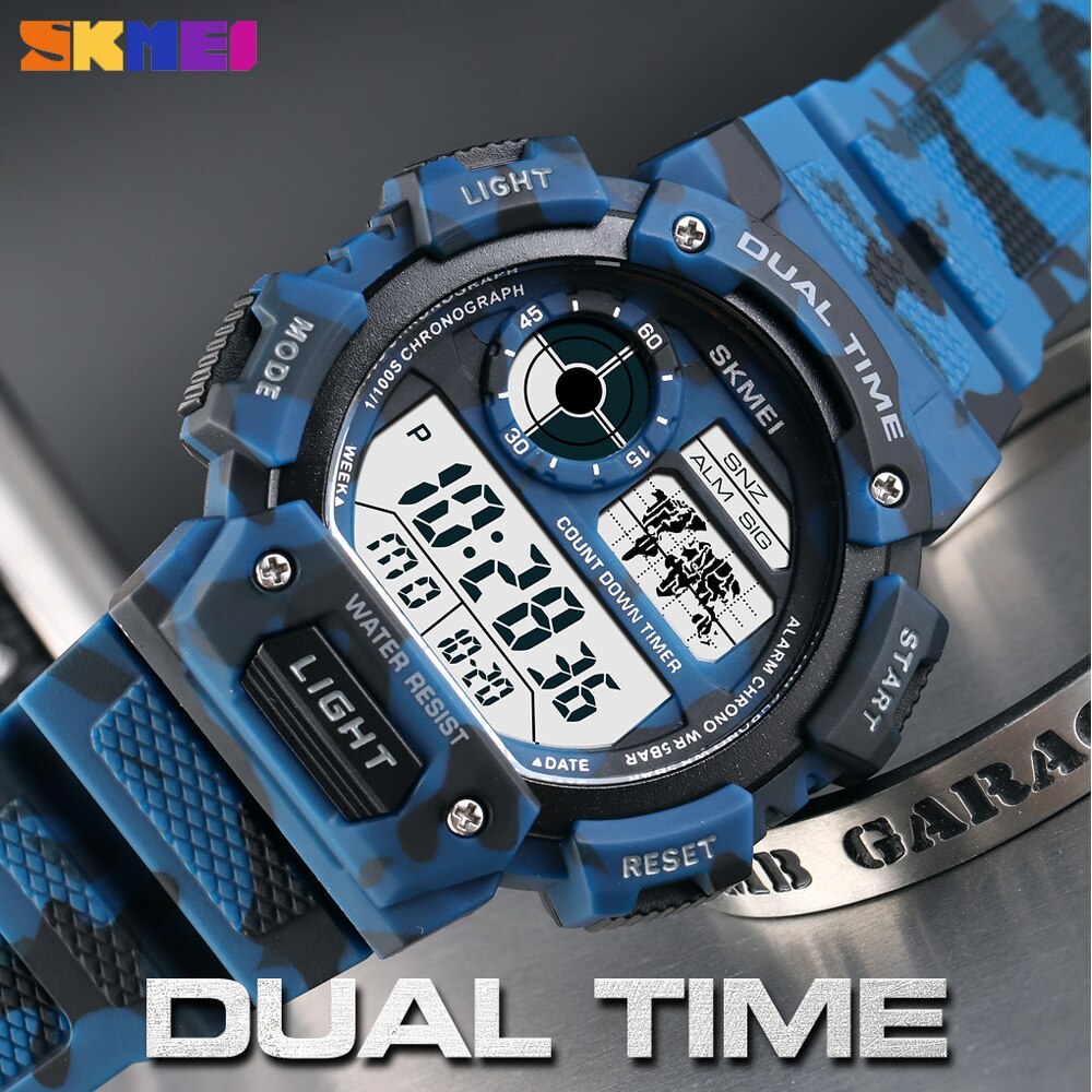 Luminous Digital Military Sports Watch - Waterproof & Stylish