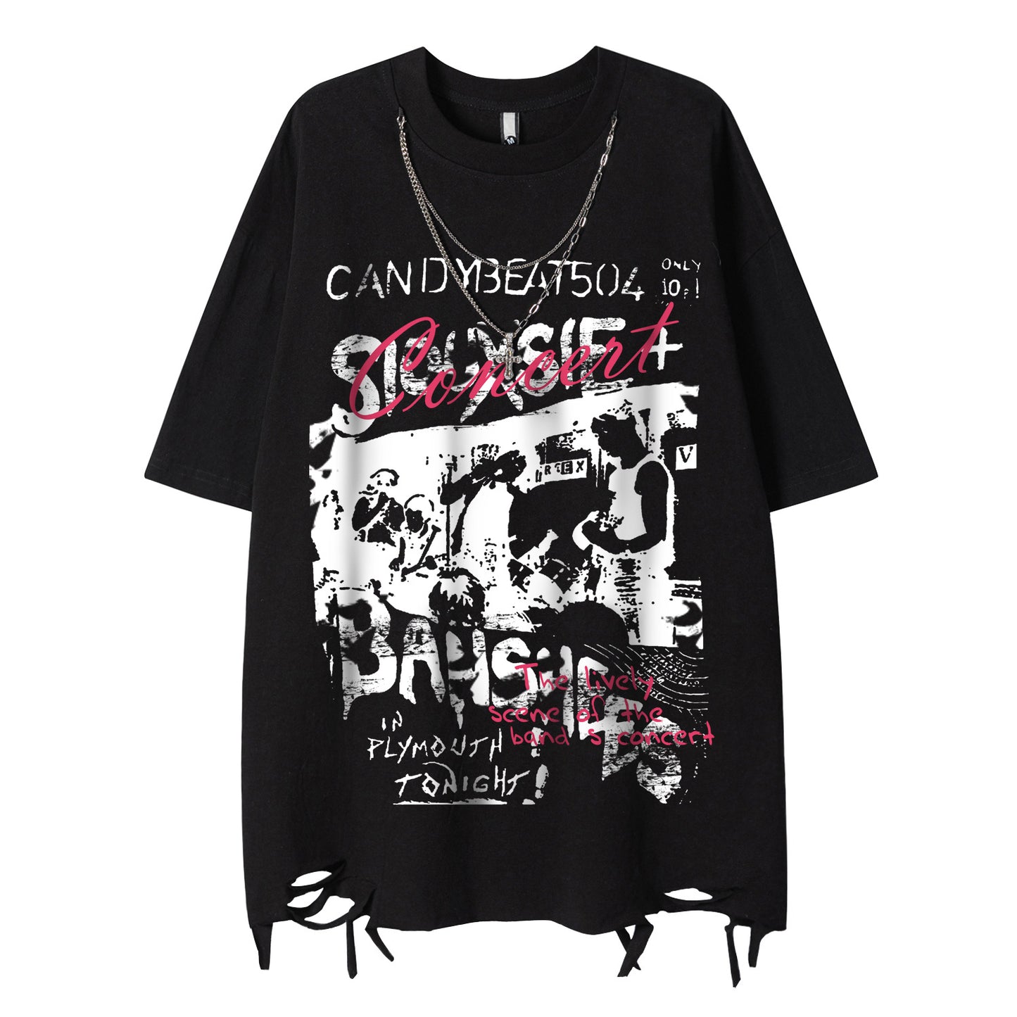 Letter Print Short Sleeve Loose Couple T-Shirt Men