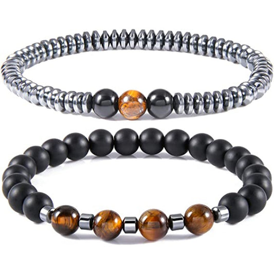 Harajuku Style Tiger Eye Stone Beaded Bracelet
