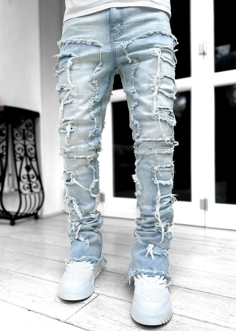 Men's Harajuku Style Denim Straight Leg Pants