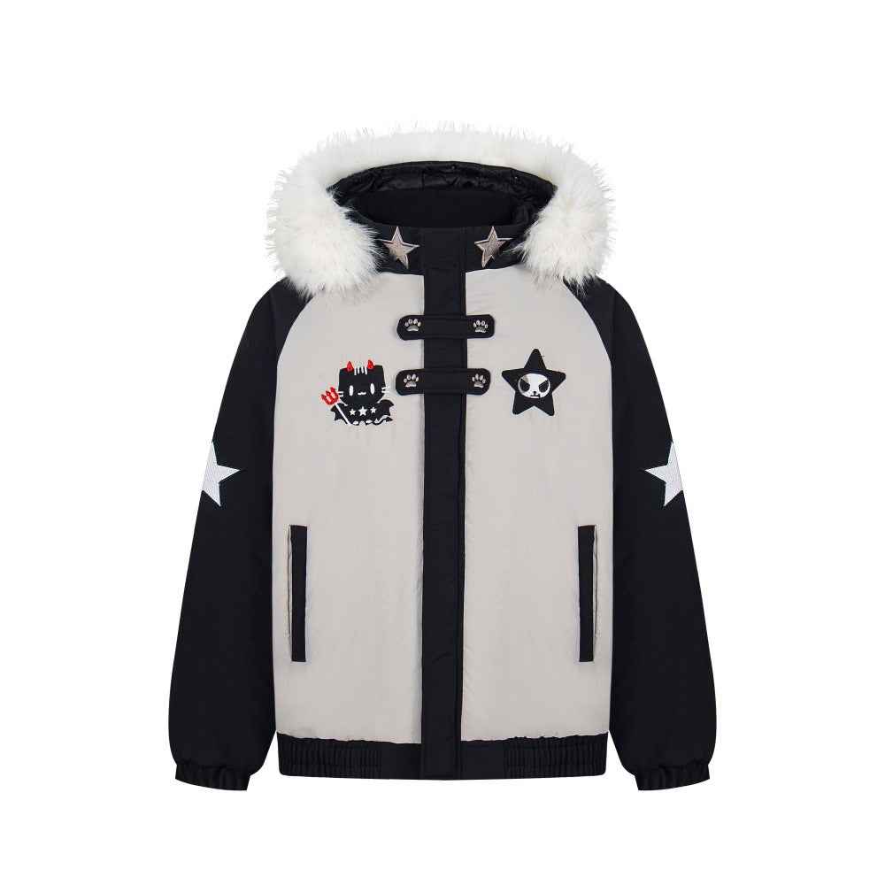 Color Blocked Cotton Jacket