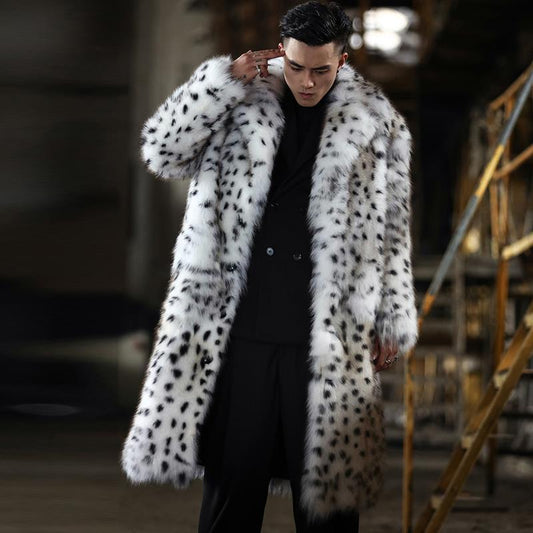 Leopard Print Fur Coat - Harajuku Style