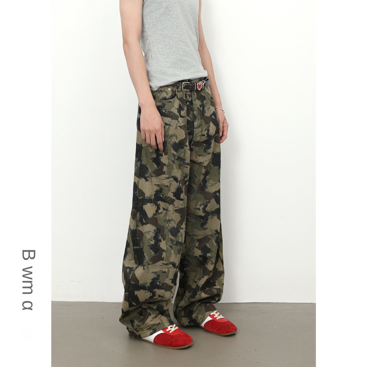 Harajuku High Street Retro Camouflage Tapered Pants