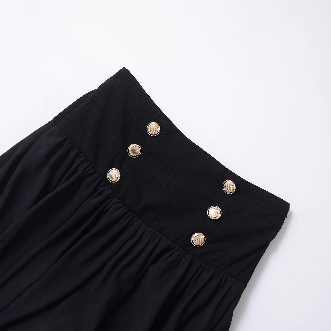 Puffy Elastic Hem Lantern Skirt