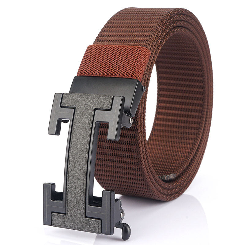Men's Nylon Automatic Buckle Casual Belt