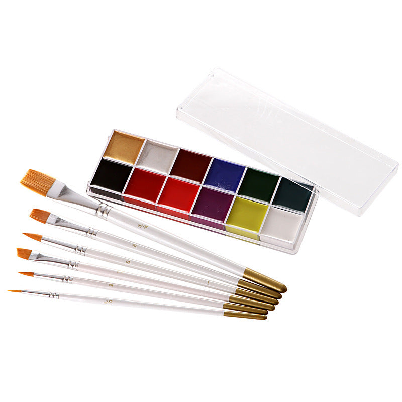 12 Colors Playful Water Soluble Body Paint for Harajuku Style