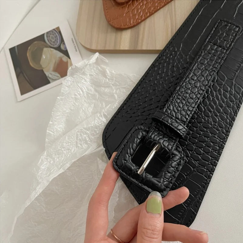 Harajuku Style Wide Waist Elastic Stretch Belt