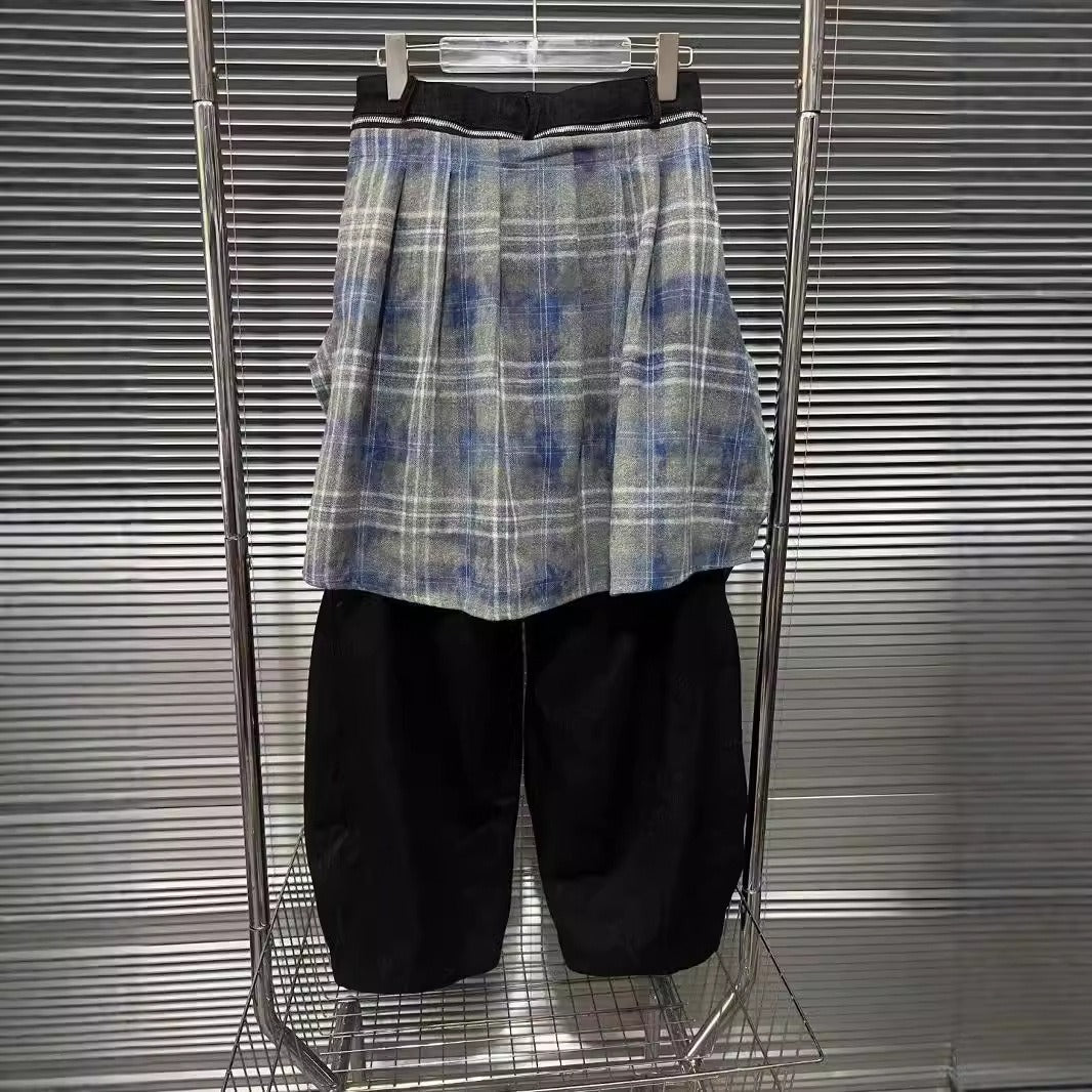 Harajuku Style Wide Leg Pants - Vintage Black