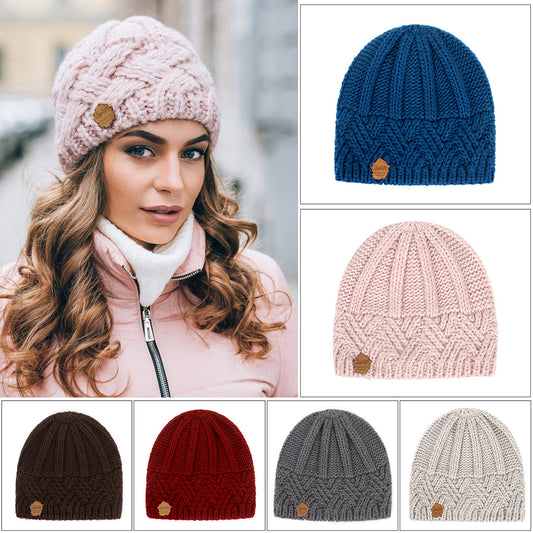 Retro Diamond Grid Knitted Hat for Fashion-Forward Individuals