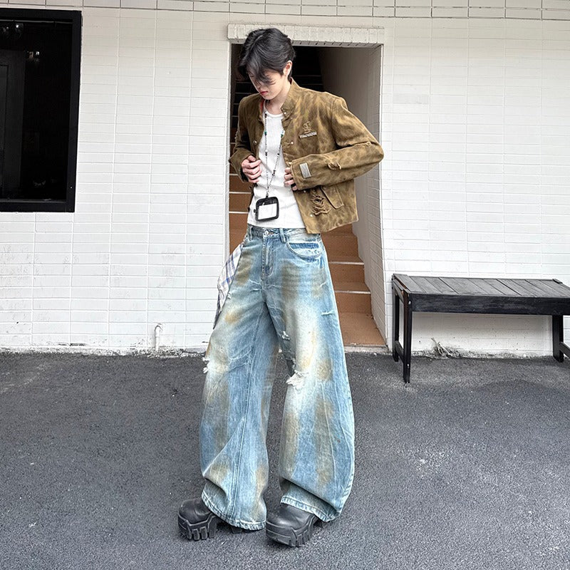 Playful Tie-Dye Loose Flared Slim Wide Leg Pants