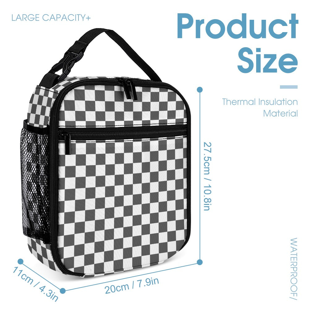 Black and White Three Piece Backpack Bag Set