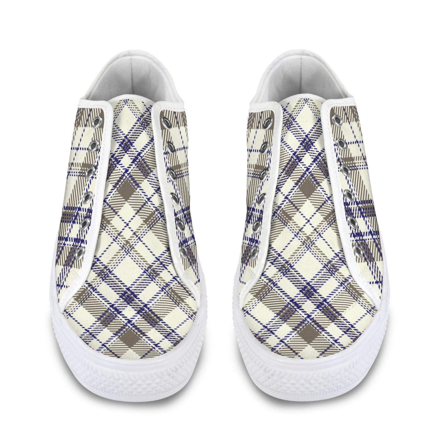 Collegiate Plaid Low Top Women's Shoes