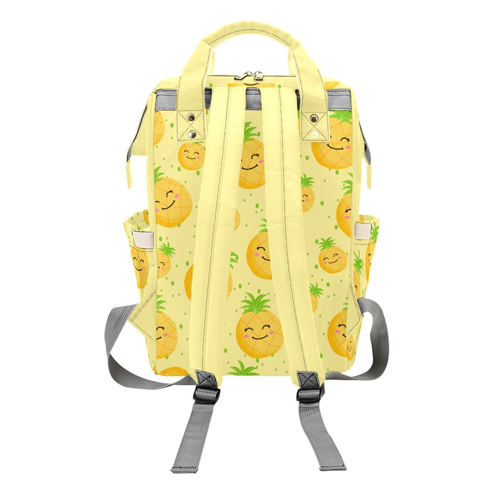 Smiling Pineapples Yellow Multi-Function Backpack