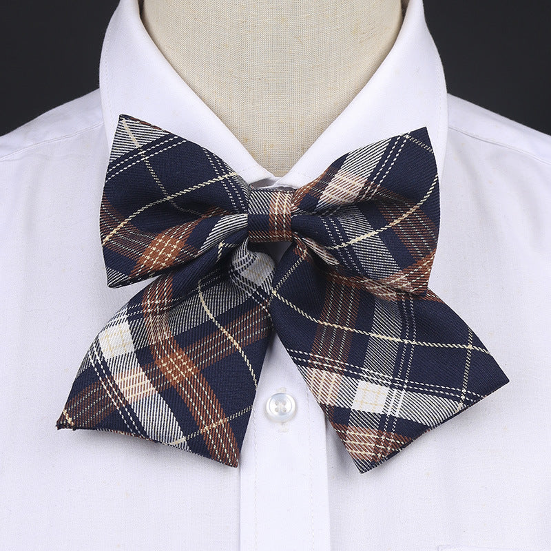 Cotton JK Bow Tie Skirt with Plaid Ornaments