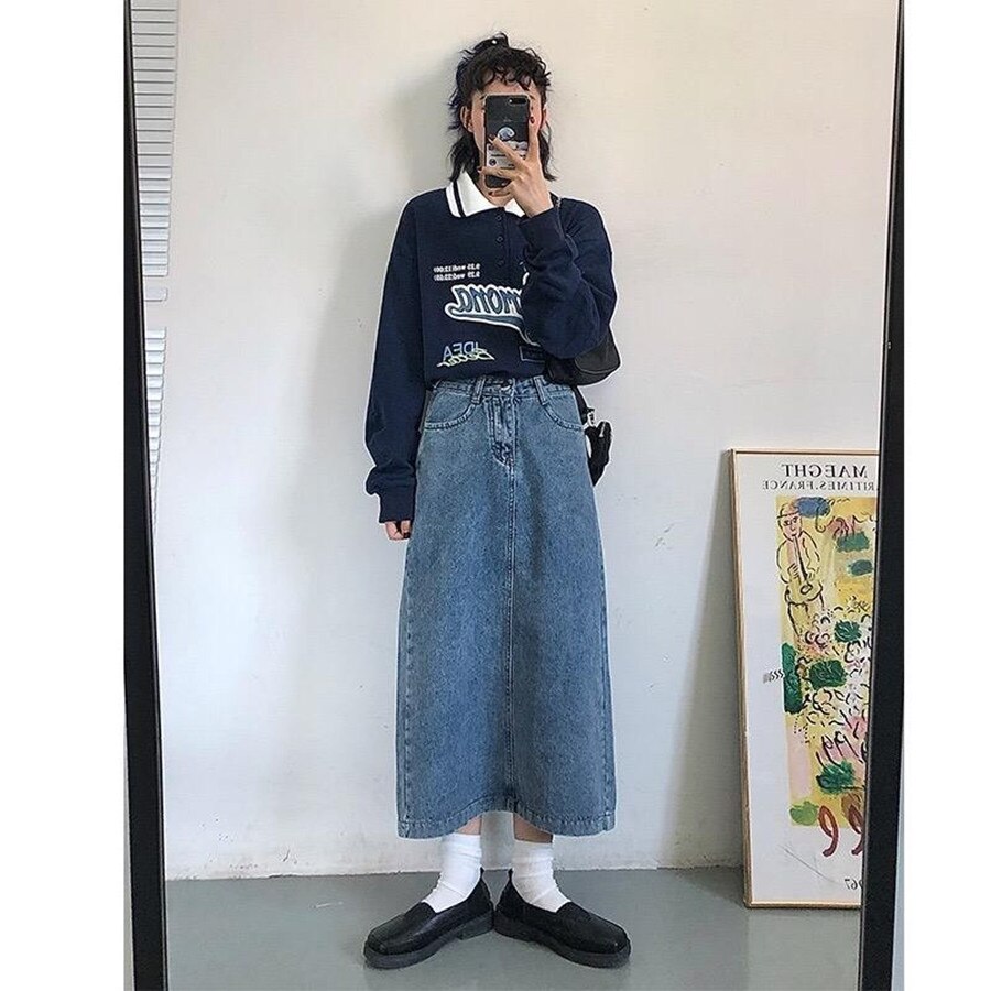 Playful Vintage Polo Collar Oversized Hoodie for Women