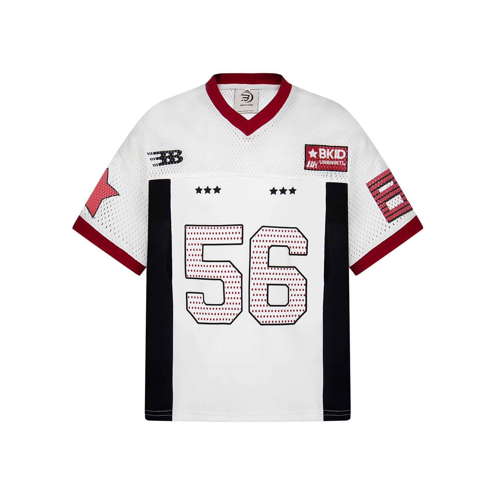 Unisex Letter & Number Print V-Neck Sports Jersey