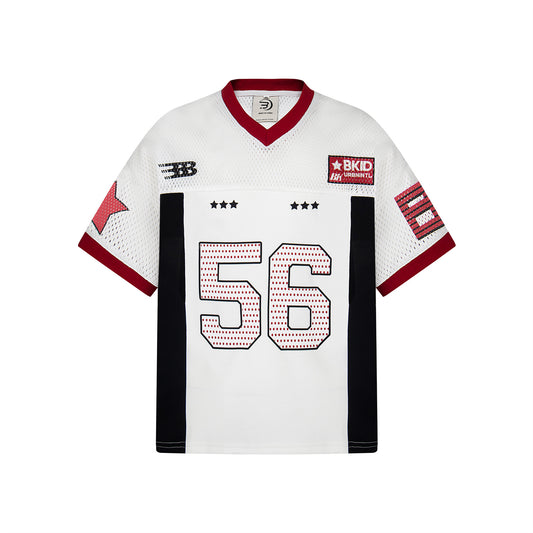 Unisex Letter & Number Print V-Neck Sports Jersey