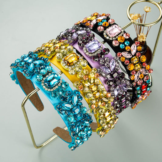 Baroque Retro Rhinestone Headband Set