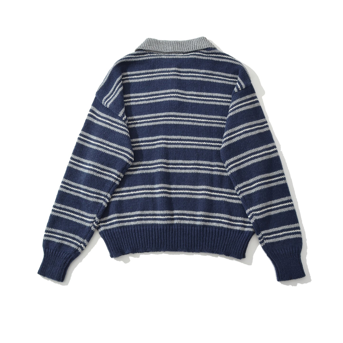 Long Beard Pullover Striped Knitted Sweater