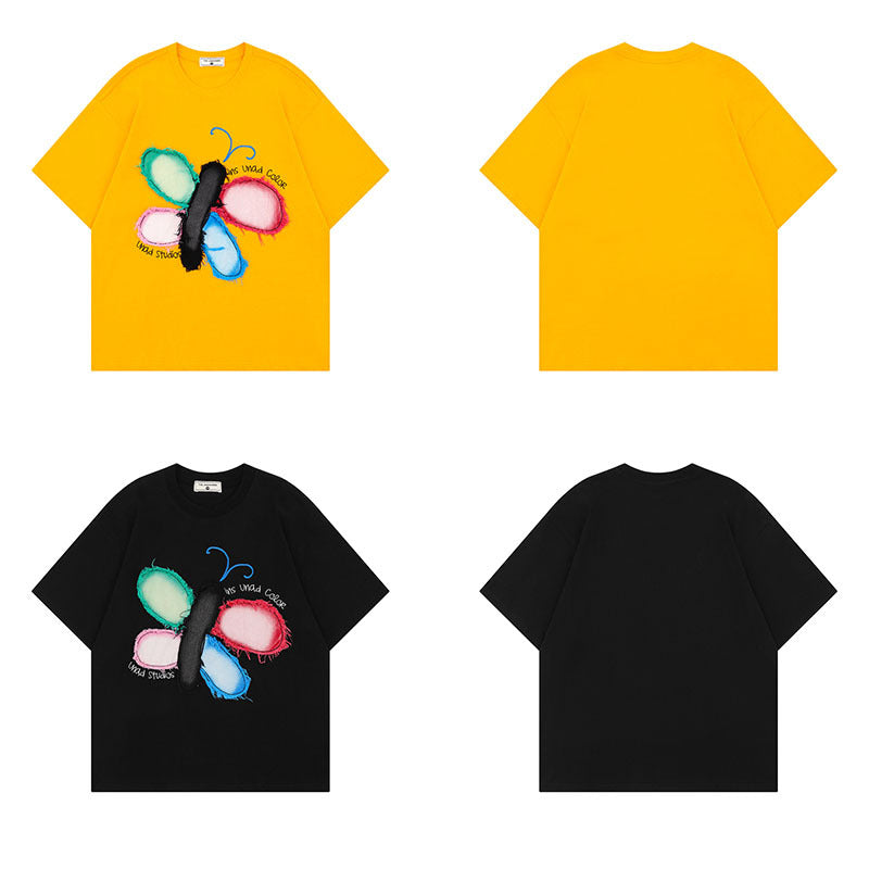 Retro Couple Tee - Trendy Short Sleeve T-Shirt
