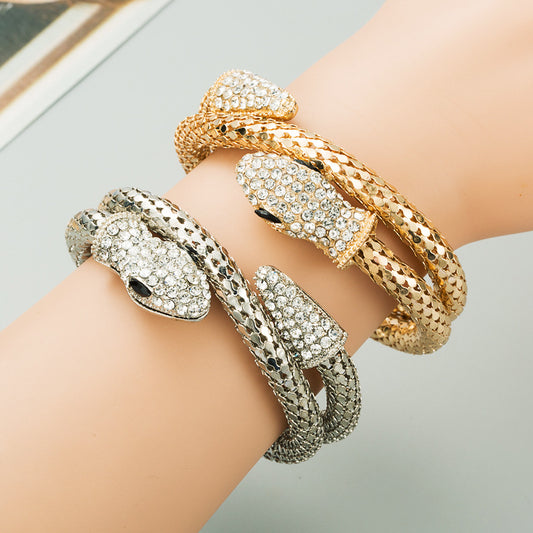 Exaggerated Punk Snake Winding Ring for Bold Harajuku Style