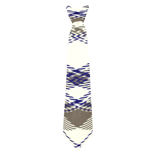 Custom Peekaboo Necktie in Blue Gray White