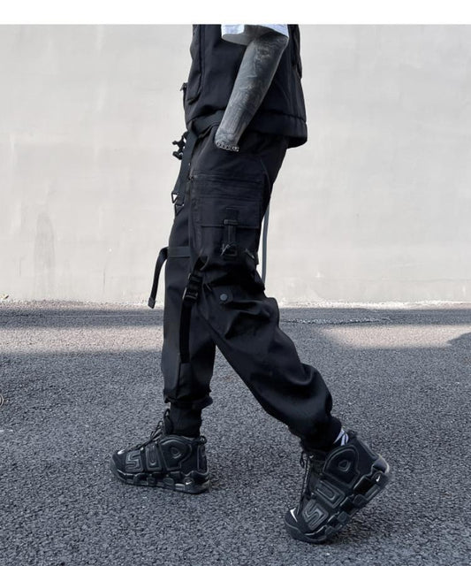 Harajuku Style Loose Fit Multi-Pocket Overalls for Men