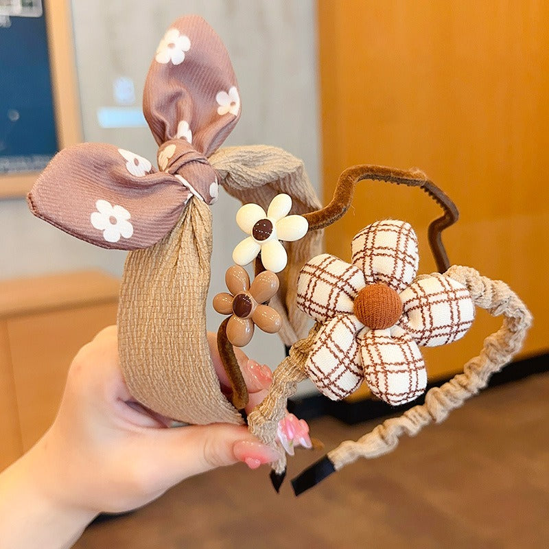 Cartoon Milk Curry Rabbit Plush Hair Band and Clip - Cute Hair Accessories