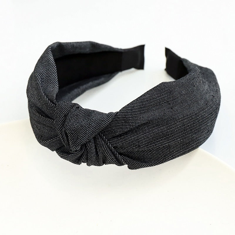 Denim Knot Hair Hoop for Girls