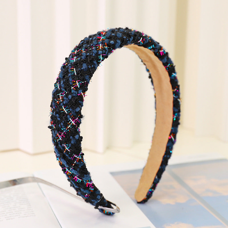 Vintage Knitting Plaid Headband for Women
