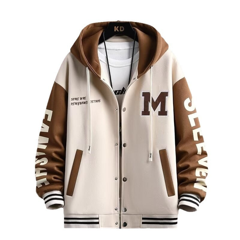 Playful Thick Hoodie Jacket for Boys - Contrasting Colors