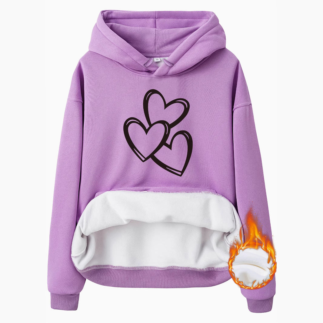 Heart-Shaped Hoodie for Women