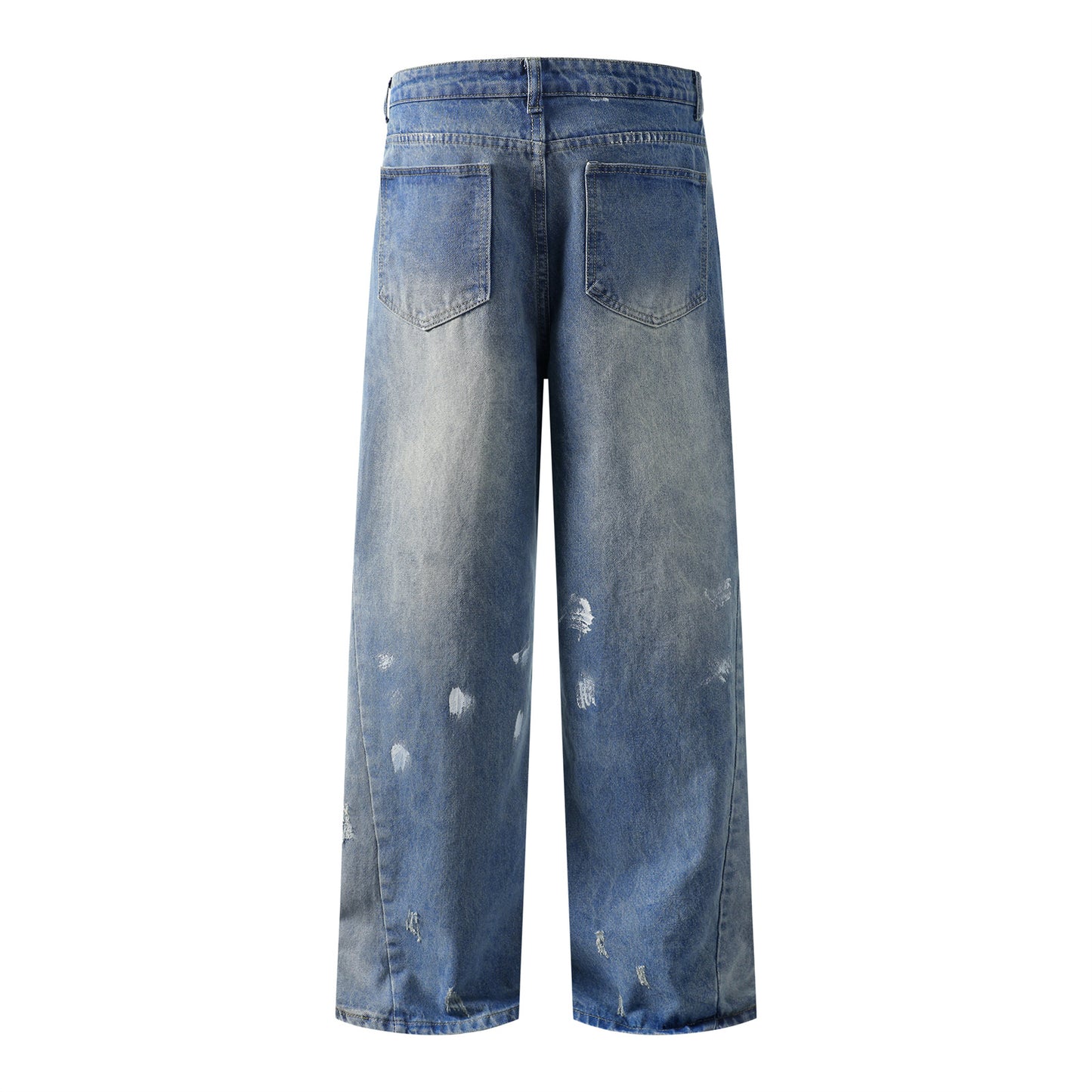 Harajuku Style Washed Distressed Denim Pants
